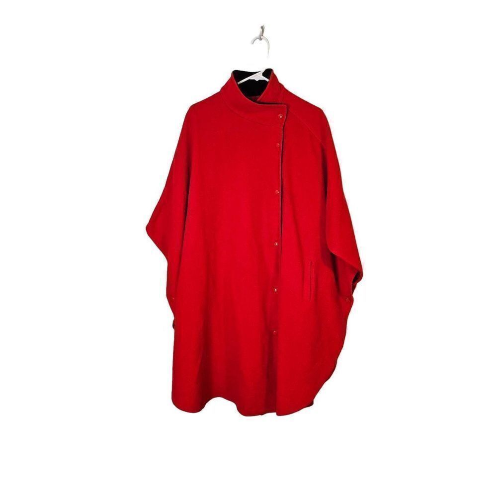 SELVY & CO red wool cape/cloak. One Size.